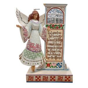 Jim Shore Heartwood Creek "Seeking Serenity" Angel Serenity Prayer *READ*